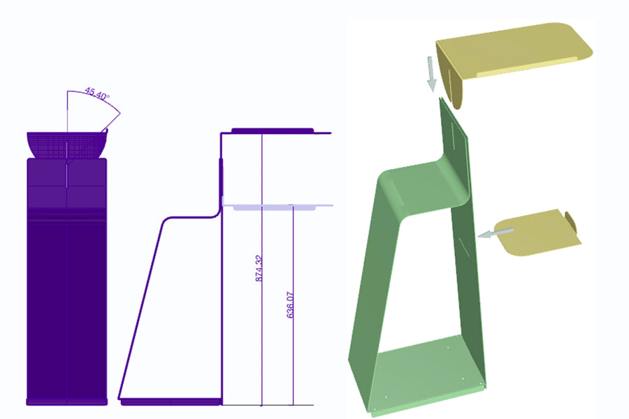 SERVOLETTO Comodino con pianetto / Bedside table with shelf - Cyrcus